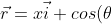 \vec{r}= x\vec{i}+ cos(\theta)\vec{j}+ sin(\theta)\vec{k}